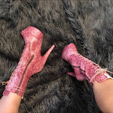 Candy Cobra Boot - 6 INCH, stripper shoe, stripper heel, pole heel, not a pleaser, platform, dancer, pole dance, floor work