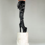 Confession Thigh High - Slim - 8 INCH, stripper shoe, stripper heel, pole heel, not a pleaser, platform, dancer, pole dance, floor work