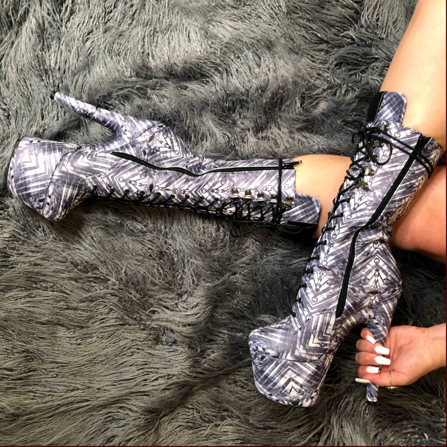 Cult Boot - 7 INCH, stripper shoe, stripper heel, pole heel, not a pleaser, platform, dancer, pole dance, floor work