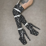Branded Thigh High - Black - 9 INCH, stripper shoe, stripper heel, pole heel, not a pleaser, platform, dancer, pole dance, floor work