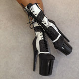 Empire Kicks Sneaker White Marble - 8 INCH, stripper shoe, stripper heel, pole heel, not a pleaser, platform, dancer, pole dance, floor work