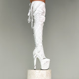 Faith Thigh High - Slim - 8 INCH, stripper shoe, stripper heel, pole heel, not a pleaser, platform, dancer, pole dance, floor work