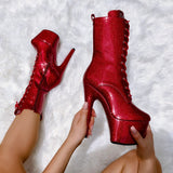 The Glitterati Boot - Kansass - 7 INCH, stripper shoe, stripper heel, pole heel, not a pleaser, platform, dancer, pole dance, floor work