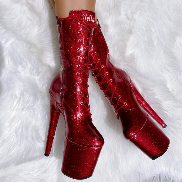 The Glitterati Boot - Kansass - 8 INCH – Hella Heels US