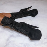 High Babydoll Black - 7 INCH, stripper shoe, stripper heel, pole heel, not a pleaser, platform, dancer, pole dance, floor work