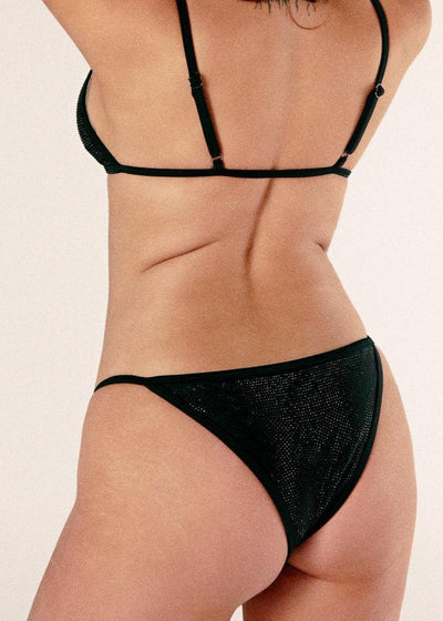 HOAH Bikini Clasp Release Miami Bottoms - Sparkle Black