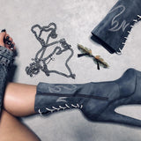 HellGirl Gray/White Flame - 8 INCH, stripper shoe, stripper heel, pole heel, not a pleaser, platform, dancer, pole dance, floor work