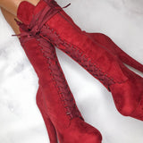 High Babydoll Dark Red - 7 INCH, stripper shoe, stripper heel, pole heel, not a pleaser, platform, dancer, pole dance, floor work