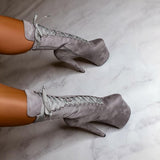 High Babydoll Light Gray - 8 INCH, stripper shoe, stripper heel, pole heel, not a pleaser, platform, dancer, pole dance, floor work