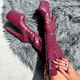I Don’t Bite - Knee Boot - 8INCH, stripper shoe, stripper heel, pole heel, not a pleaser, platform, dancer, pole dance, floor work