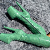 Killing Adam - Knee Boot - 8INCH, stripper shoe, stripper heel, pole heel, not a pleaser, platform, dancer, pole dance, floor work