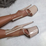 King Hybrid Stripped - 8 INCH, stripper shoe, stripper heel, pole heel, not a pleaser, platform, dancer, pole dance, floor work