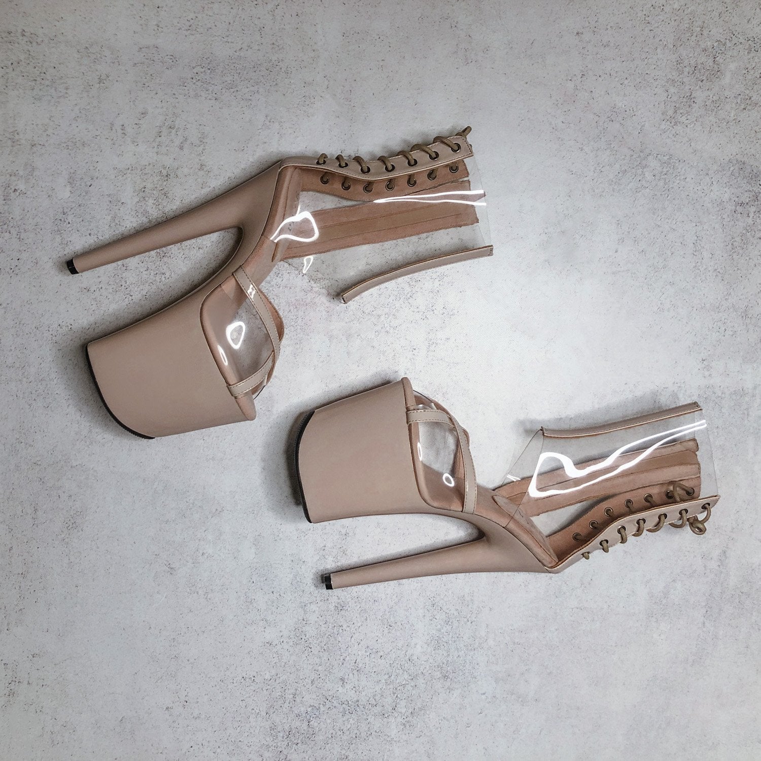 King Hybrid Stripped - 8 INCH, stripper shoe, stripper heel, pole heel, not a pleaser, platform, dancer, pole dance, floor work