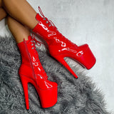 LipKit Boot - Cherry Pie - 8 INCH, stripper shoe, stripper heel, pole heel, not a pleaser, platform, dancer, pole dance, floor work