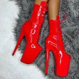 LipKit Boot - Cherry Pie - 9 INCH, stripper shoe, stripper heel, pole heel, not a pleaser, platform, dancer, pole dance, floor work