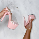 Lyla Classic Stiletto Wide Fit - Gloss - 7 INCH, stripper shoe, stripper heel, pole heel, not a pleaser, platform, dancer, pole dance, floor work