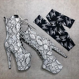 Mamba Boot - 8 INCH, stripper shoe, stripper heel, pole heel, not a pleaser, platform, dancer, pole dance, floor work