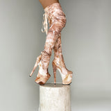 Mercy Thigh High - Slim - 8 INCH, stripper shoe, stripper heel, pole heel, not a pleaser, platform, dancer, pole dance, floor work
