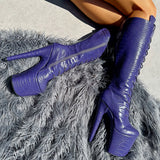 Play Dead - Knee Boot - 8INCH, stripper shoe, stripper heel, pole heel, not a pleaser, platform, dancer, pole dance, floor work