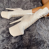 LipKit Boot - No Angel - 8 INCH, stripper shoe, stripper heel, pole heel, not a pleaser, platform, dancer, pole dance, floor work