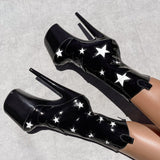 Save A Horse - Black - 8 INCH, stripper shoe, stripper heel, pole heel, not a pleaser, platform, dancer, pole dance, floor work