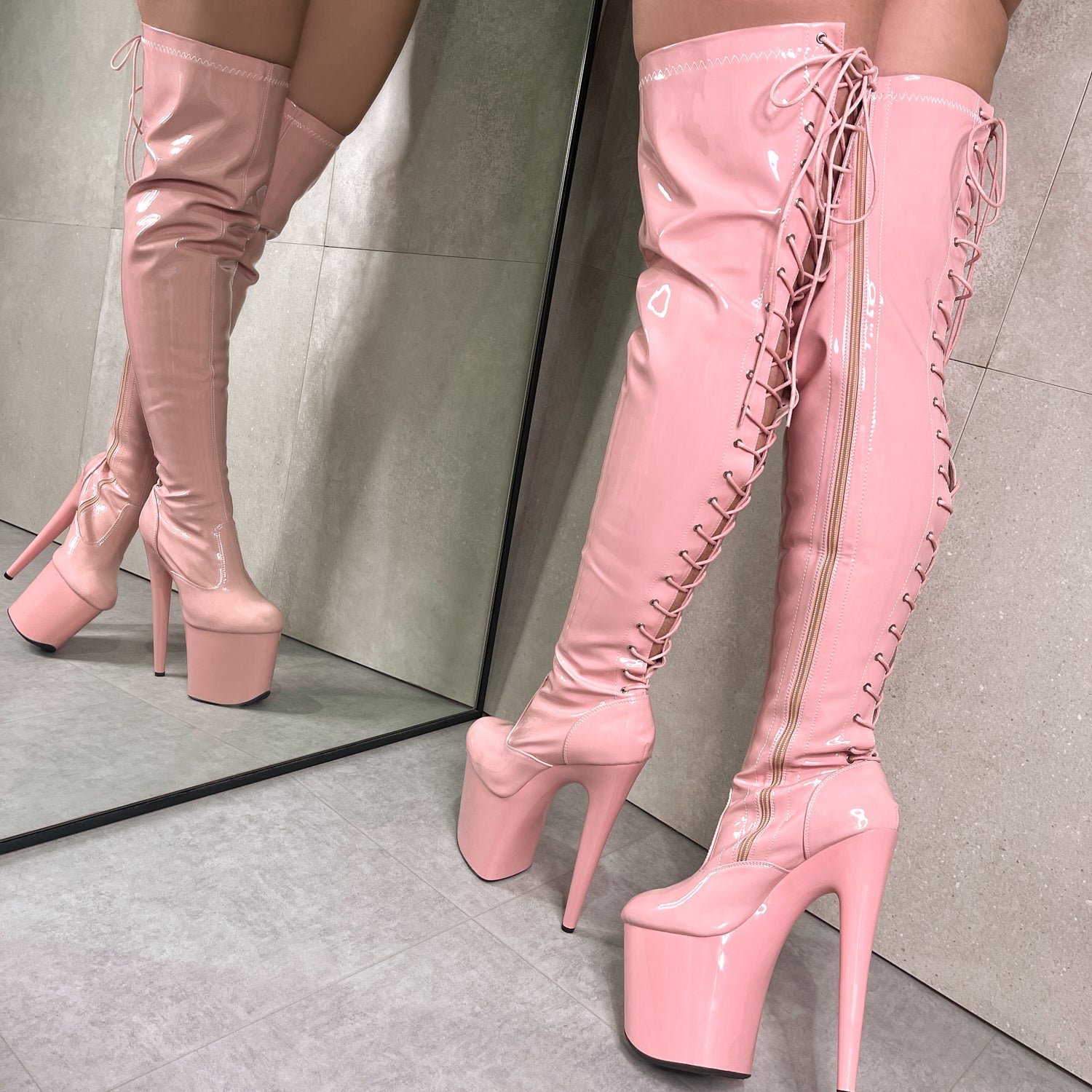 LipKit Thicc Thigh High - Candy Shop - 8 INCH, stripper shoe, stripper heel, pole heel, not a pleaser, platform, dancer, pole dance, floor work