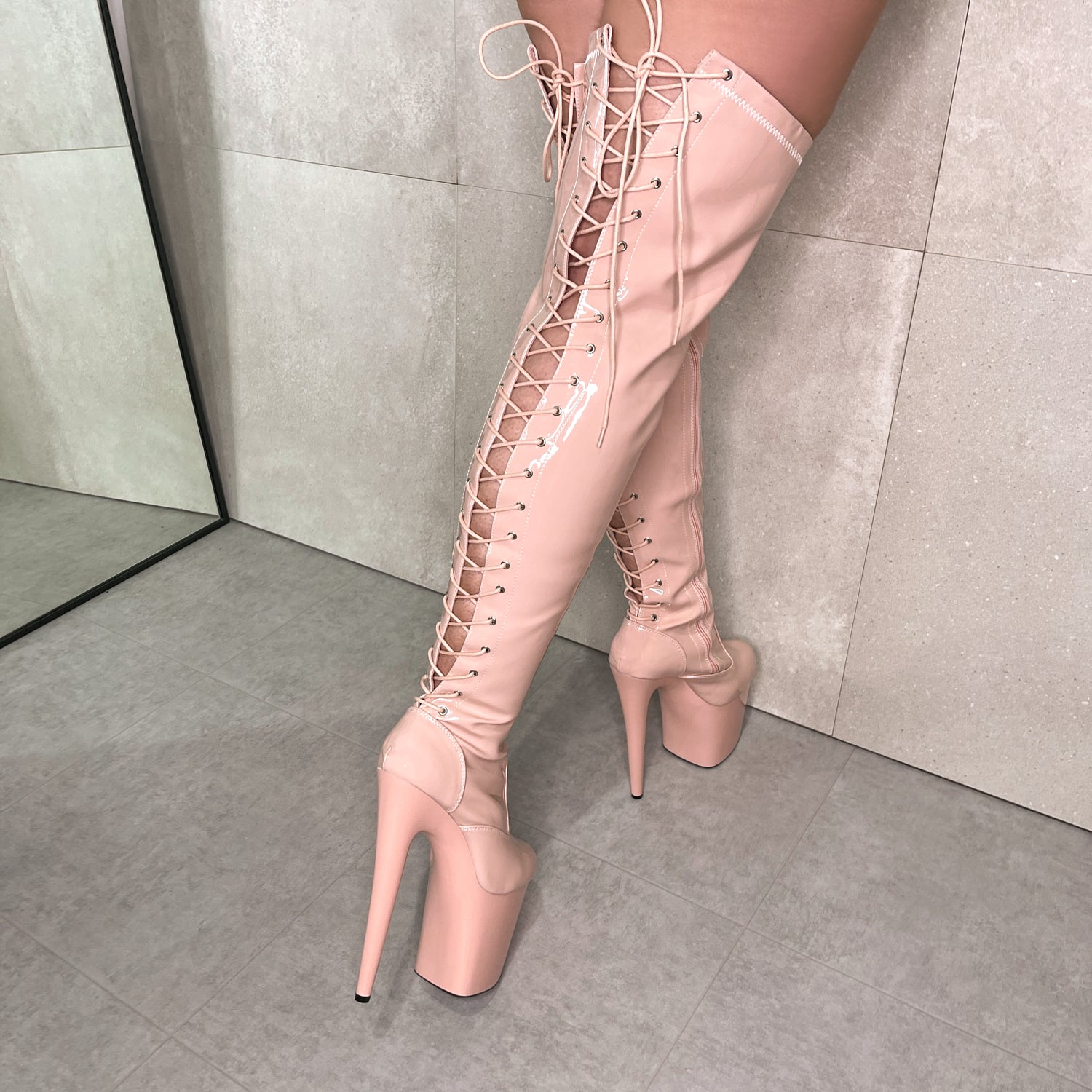 LipKit Thicc Thigh High - Dream On - 8 INCH, stripper shoe, stripper heel, pole heel, not a pleaser, platform, dancer, pole dance, floor work