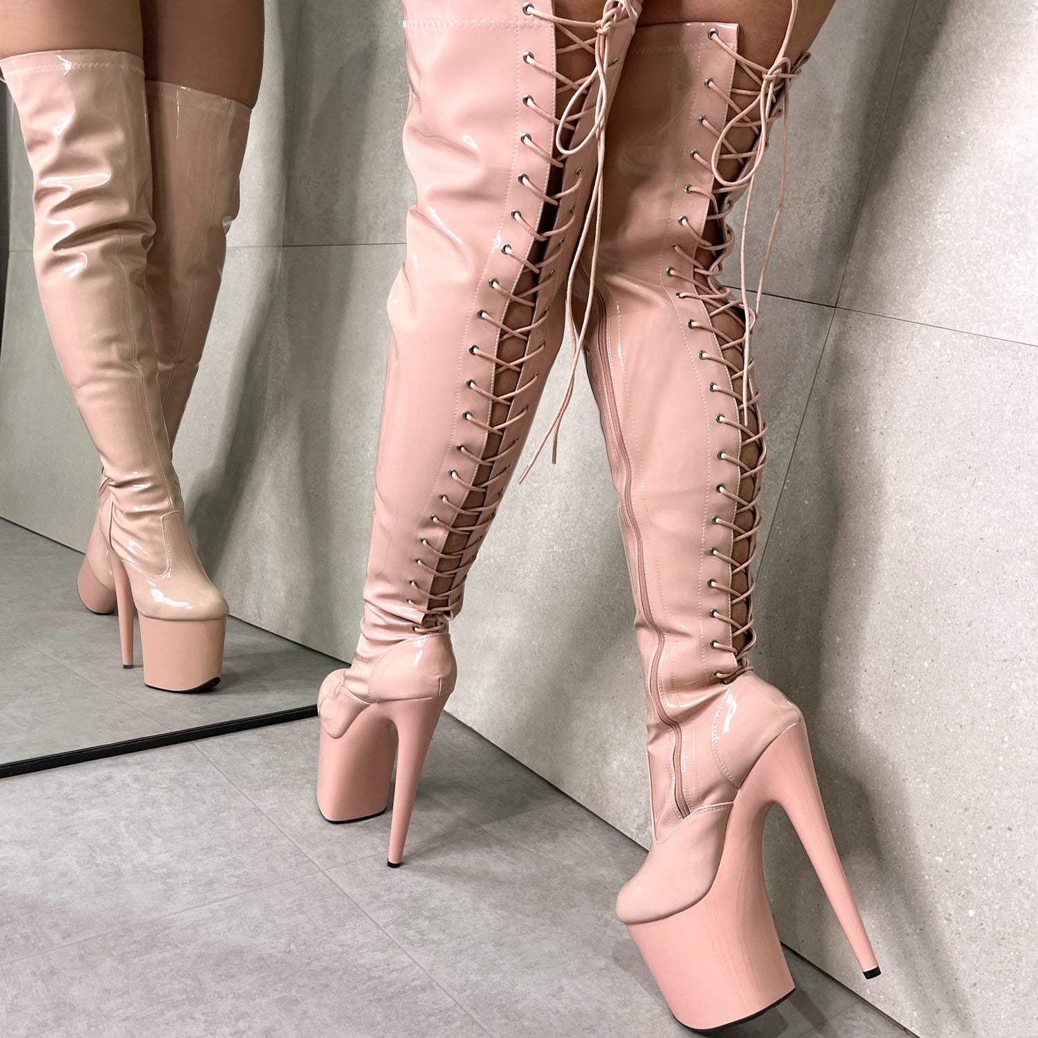LipKit Thicc Thigh High - Dream On - 8 INCH, stripper shoe, stripper heel, pole heel, not a pleaser, platform, dancer, pole dance, floor work