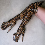 Leopard Thigh High - 8 INCH - Half Zip