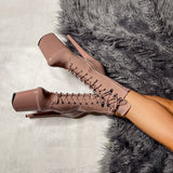 LipKit Boot - Boujee - 9 INCH, stripper shoe, stripper heel, pole heel, not a pleaser, platform, dancer, pole dance, floor work