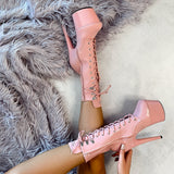 LipKit Boot - Candy Shop - 7 INCH, stripper shoe, stripper heel, pole heel, not a pleaser, platform, dancer, pole dance, floor work