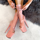 LipKit Open Toe Boot - Candy Shop - 8 INCH, stripper shoe, stripper heel, pole heel, not a pleaser, platform, dancer, pole dance, floor work