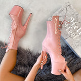 LipKit Open Toe Boot - Candy Shop - 8 INCH, stripper shoe, stripper heel, pole heel, not a pleaser, platform, dancer, pole dance, floor work