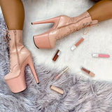 LipKit Boot - Dream On - 8 INCH, stripper shoe, stripper heel, pole heel, not a pleaser, platform, dancer, pole dance, floor work