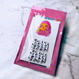 coffin long cow print press on nails 